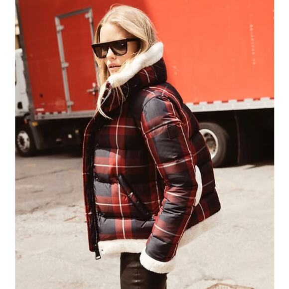 SAM. Mackenzie Shearling-Trim Short Down Coat
